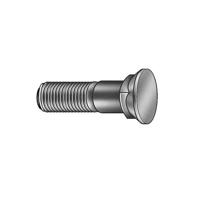 GRAINGER APPROVED 1CGA3 Plow Bolt, Fastener L 3 1/2 in, PK5