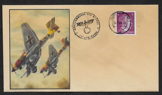 Luftwaffe Collector's Envelope with genuine 1941 Hitler Postage Stamp *599OP