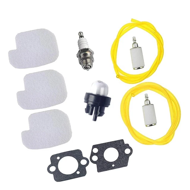 Lot De Filtres à Air à Carburant + Bougie D'allumage + Ampoule D'amorçage Pour STIHL FS120, FS200, FS250, FS300, FS350, FS400, FS450 Pièce De Rechange