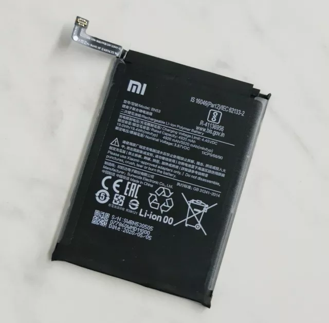 Original Xiaomi MI Akku BN53 Redmi Note 10 PRO , Note 9 PRO MAX Batterie Accu A