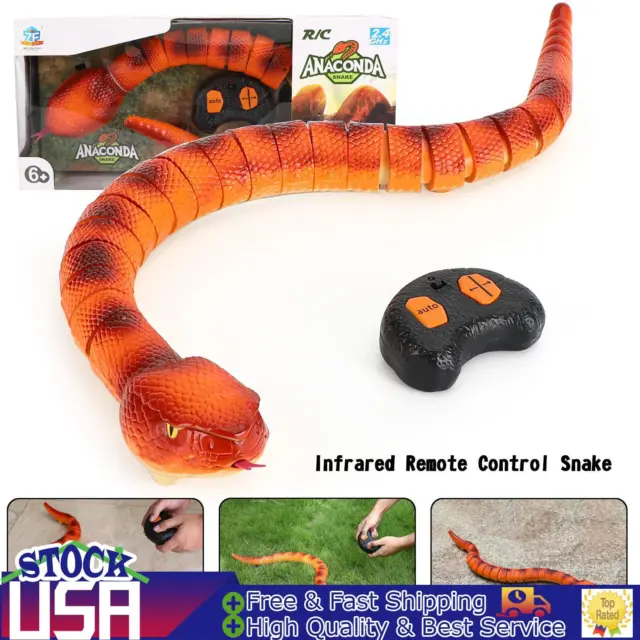 RC Anaconda Snake Remote Control Infrared Animal Prank Fun Toy Gift For Children