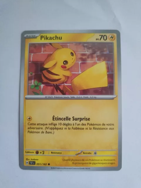 Carte Pokémon - Pikachu 051/162 - Forces Temporelles EV05