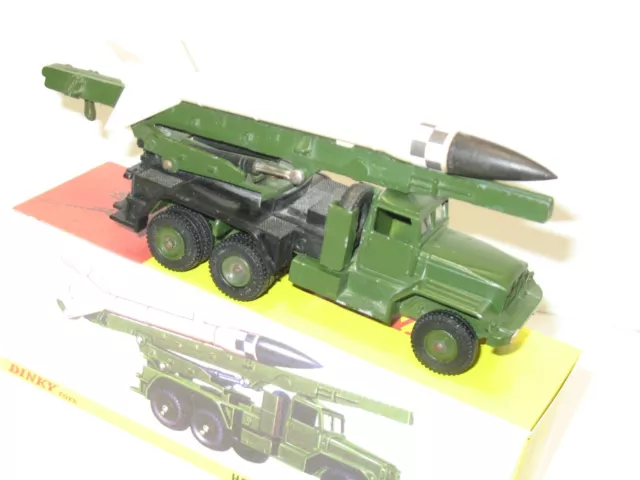 Dinky Toys, Honest John Military A Base Black, Rocket Original, Version Rare R