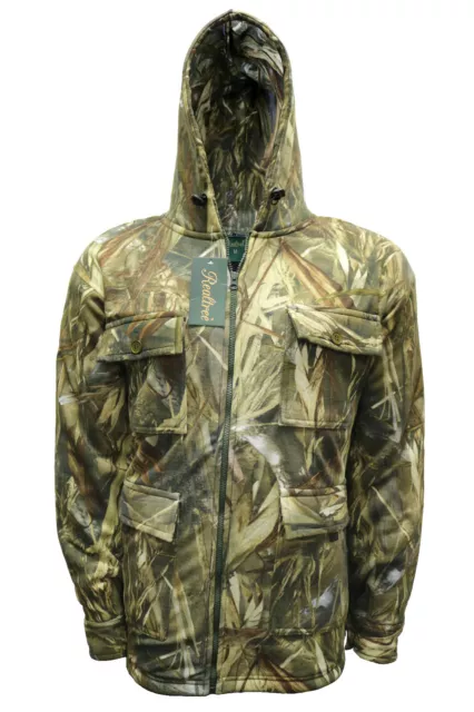 Mens Thick Fleece Realtree Jacket Jungle Camo Print Hunting Fishing Coat M-6XL 6