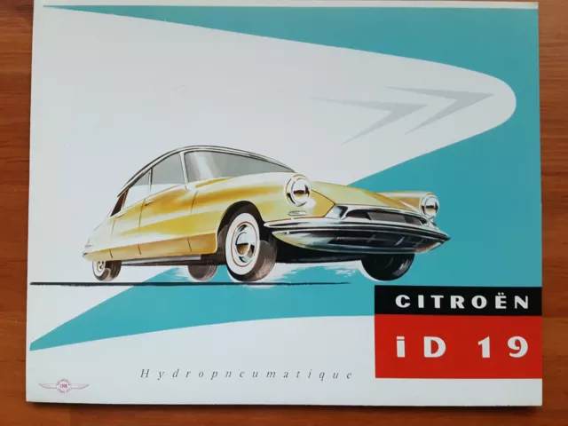 Catalogue / brochure / dépliant CITROEN ID19 ID 19 DS - 1956