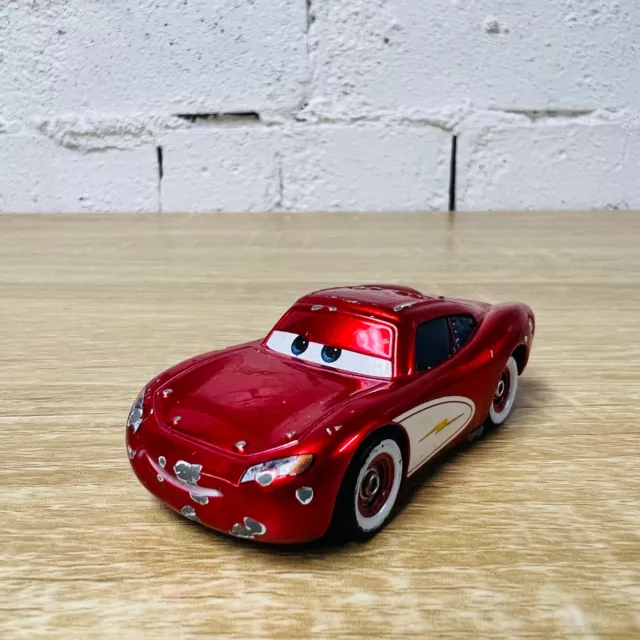 Mattel Disney Pixar Cars Metal Racing Red Lightning McQueen 95 CHASE  METALLIC