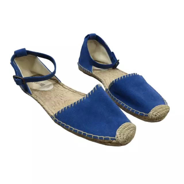 Soludos D' Orsay Espadrilles Sandals Womens Blue Size 8.5 Suede Leather #K