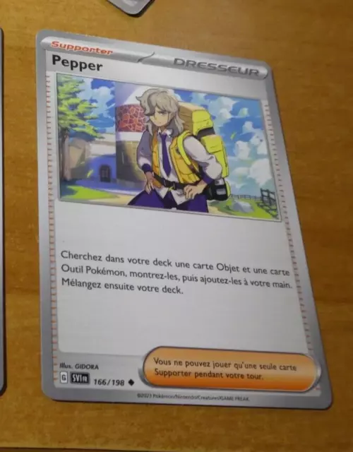 Pokemon Ecarlate Et Violet Francaise Card Carte Pepper 166/198 Vf Fr Jcc