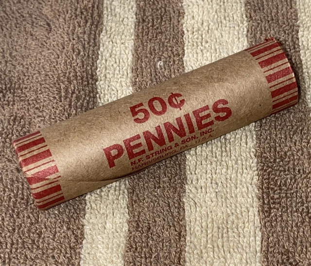 1 US Lincoln Wheat Cent Penny Roll 1909 IHC/1909 VDB (50 Coins) Old Vintage 3