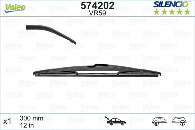 Wischblatt Scheibenwischer SILENCIO REAR VALEO 574202 für NISSAN FORD OPEL FOCUS