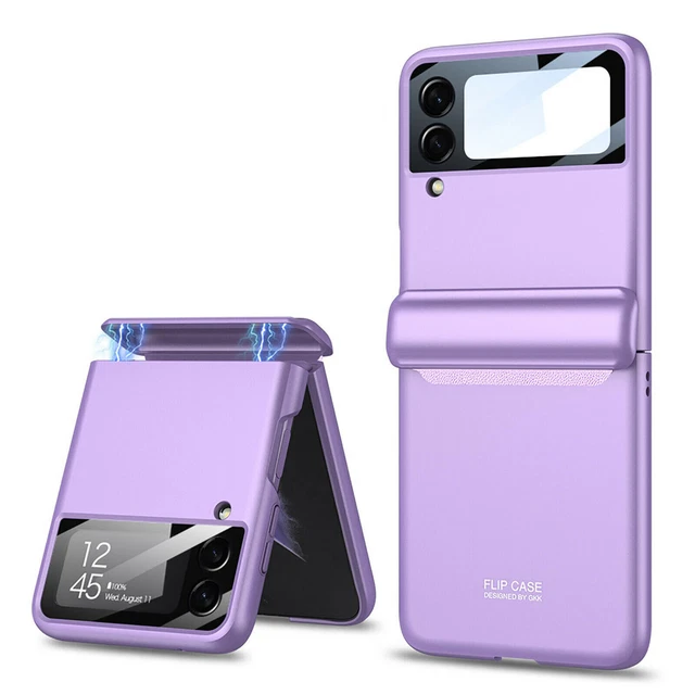 Coque Mince Charnière Magnétique Antichoc Violette Pour Samsung Galaxy Z Flip 3