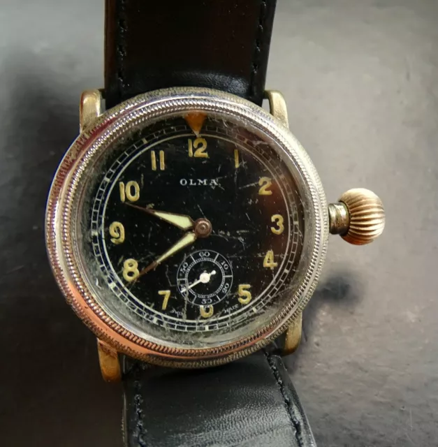 Olma 2.WK Military Deutsche Reichsluftwaffe Flieger Piloten Dienstuhr um 1935 3