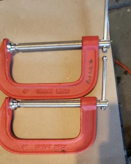 lot of 2 4 inch  GREAT NECK C-Clamps EXCELLENT
