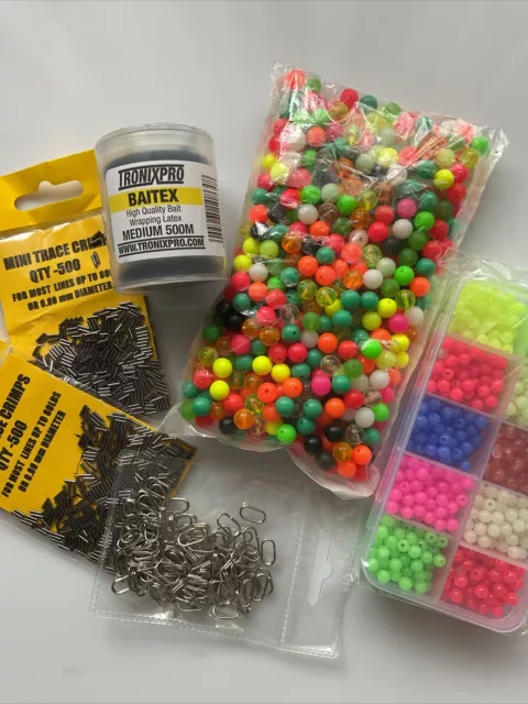 Sea Fishing Bead, TRONIXPRO Latex Bait Wrapping, medium, Trace Crimps, Beads
