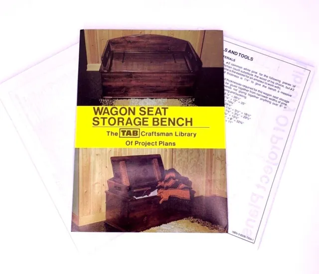 Wagon Seat Storage Bench Project Plans Tab Craftsman Library Of Project Plans