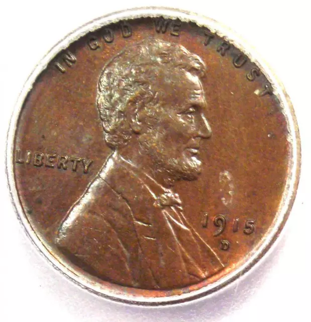 1915-D Lincoln Wheat Cent Penny 1C Coin - ICG MS65 (Gem BU UNC) - $312 Value!