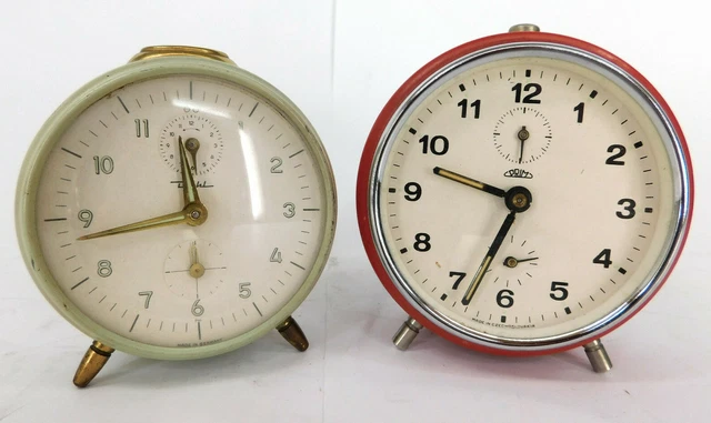 2 schöne alte Retro Klingelwecker | Analog | Blech | Prim & Diehl ►mit Rechnung