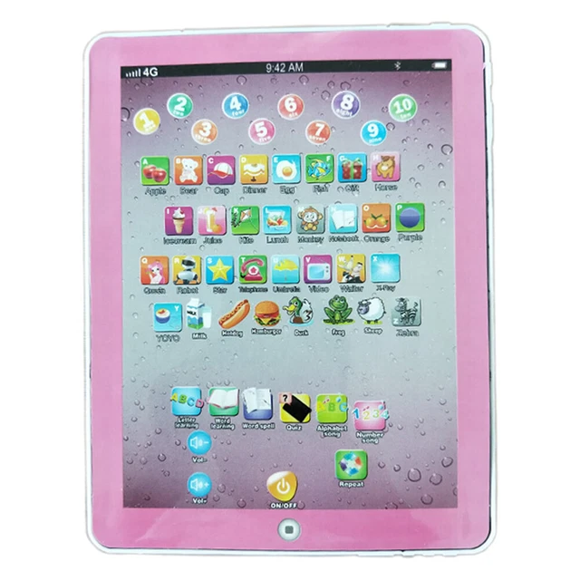 Learning Machine Tablet English Educational Toy for Toddlers Kids (Pink)
