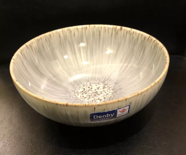 Denby Halo Speckle Coupe Cereal Bowls, NWT