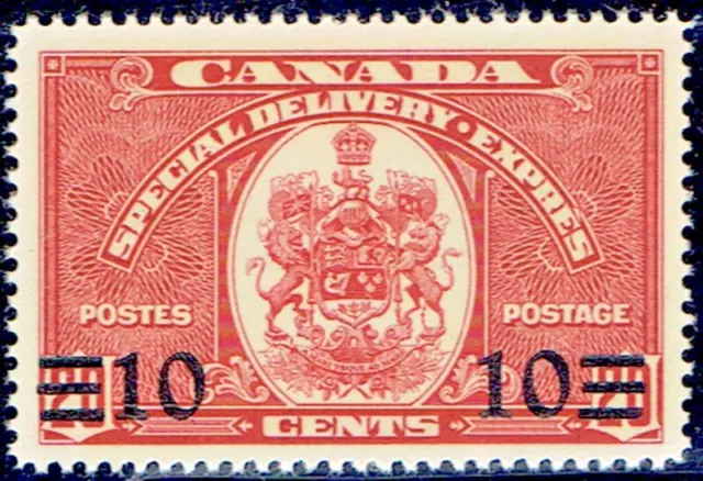 Canada Sc#E9 Special Delivery Confederation 1939 10¢ Carmine Mnh Vg-F 62(256V26)