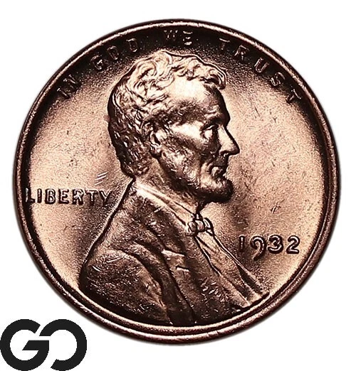 1932 Lincoln Cent Wheat Penny, Red, Lustrous Solid Gem BU++ RD ** Free Shipping!