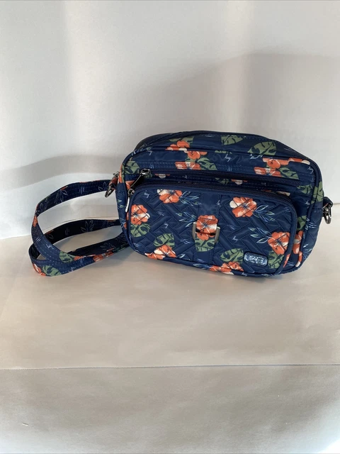Lug Carousel Convertible Crossbody Bloom Purse Belt Bag NWOT Quilted ALOHA NAVY