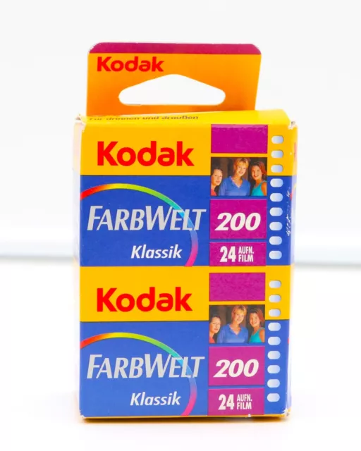 2X Kodak Kodacolor World of Color Colour Film 200 Classic 24 Pictures 24X36mm