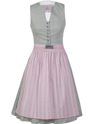 MarJo Dirndl " Selene " Tradizionale 573358 Verde Lime Rosa - 58cm