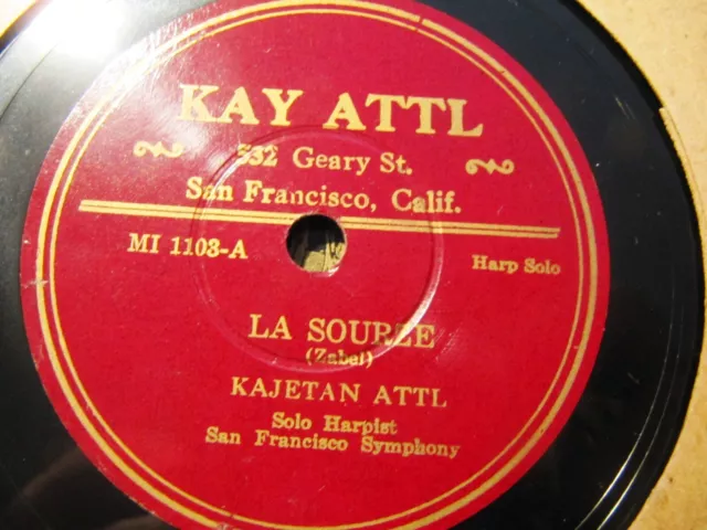 EDICIÓN PRIVADA 1930 KAY Kajetan ARPA ATTL Sinfónica de San Francisco ARPISTA 2