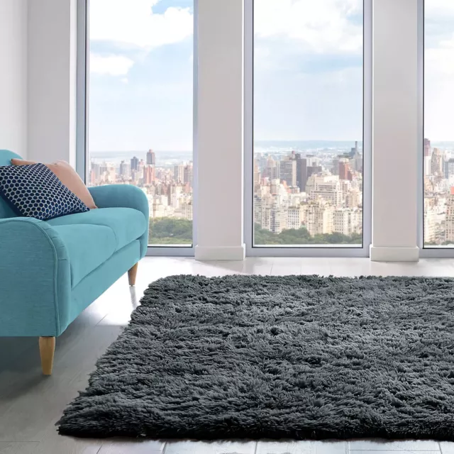 Shaggy Large Anti Slip Washable Rugs Soft Fluffy Living Room Bedroom Carpet Mat