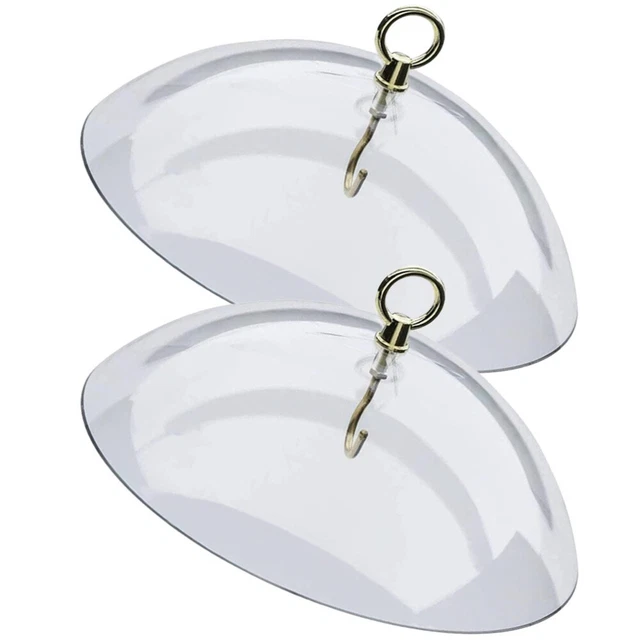 2PCS Faisiniers d'oiseaux protectrice Hanging Feeder Protective Dome