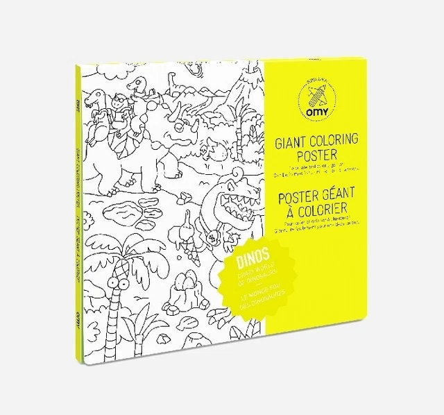 Giant Coloring Poster 70 x 100, Dinos Stück Englisch 2018 OMY EAN 3760235517205