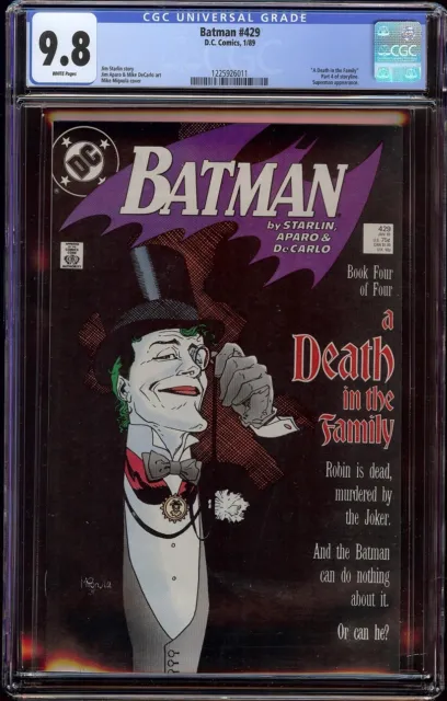 Batman # 429 CGC 9.8 White (DC, 1989) Conclusion to "Death in the Family" story
