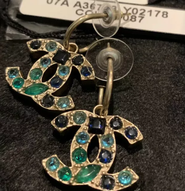 Chanel earrings Chanel Blue in Glass - 34712371