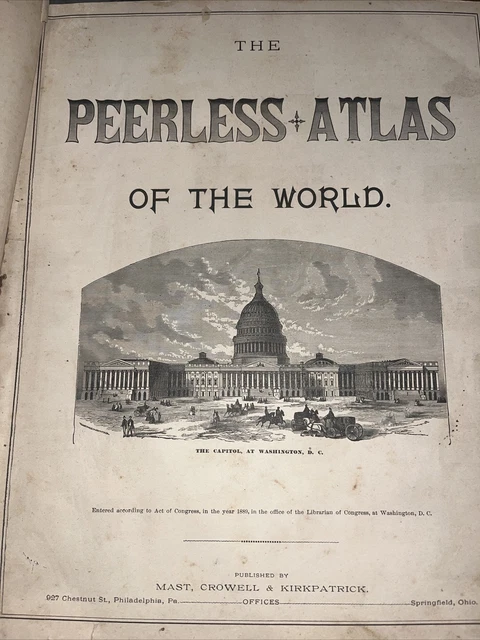 The peerless atlas of the world 1889 2
