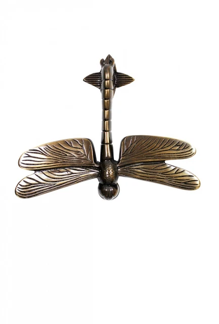 Antique Brass Dragonfly Door Knocker 4 7/8" X 6 3/8" Renovators Supply