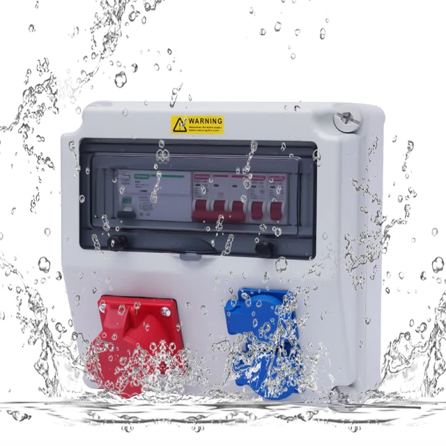 Stromverteiler 3x 16A CEE + 4x 230V Schuko - Feuchtraumverteiler WVT1-2