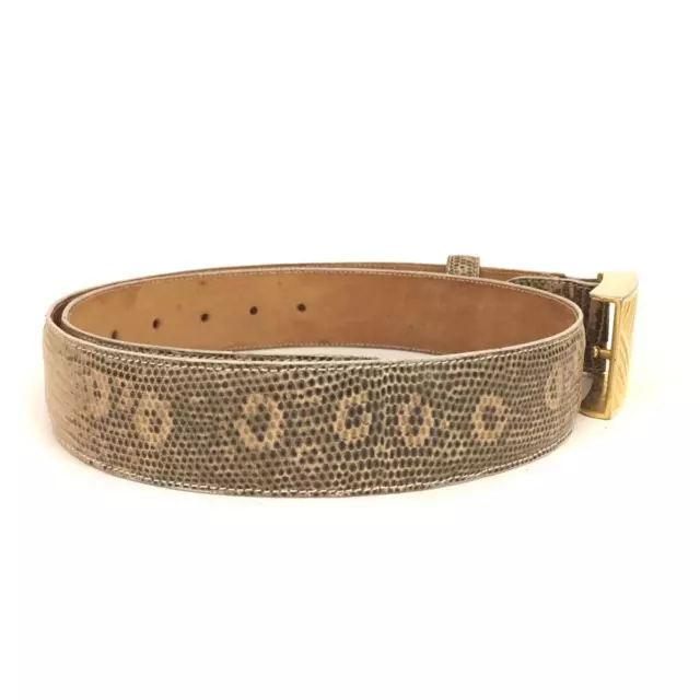 FENDI FF LOGO Beige Leather 80cm Belt/7Y0123 $1.00 - PicClick