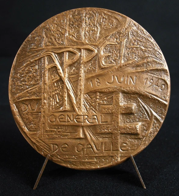 Médaille Général Charles De Gaulle Par Rivaud - 1945 - Arc De Triomphe - Bronze