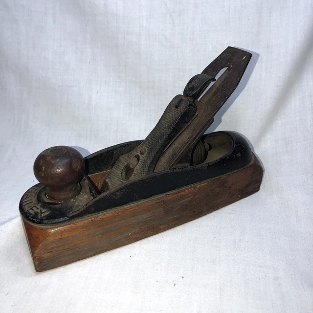 Vintage STANLEY BAILEY no. 24 HAND PLANE Wood Bottom 2” Blade