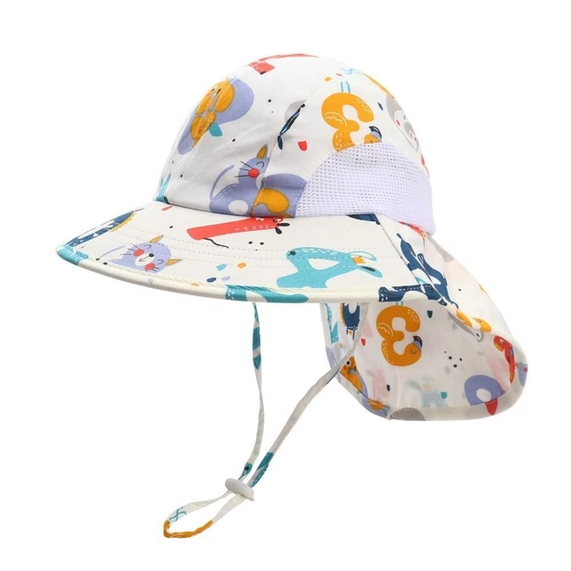 Cappello Da Sole Bambini UPF 50+ - Tesa Larga, Pieghevole, Per Spiaggia E Esterno, Taglie XS-M