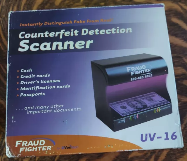 UVERITECH Counterfeit Detection Scanner UV-16 Fraud Fighter - NEW