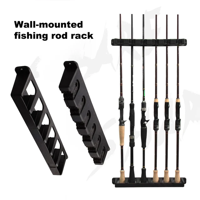 Storage Holder User-friendly Convenient Wall-mounted Fishing Pole Storage Rack