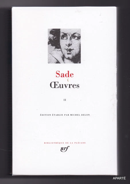 LA PLEIADE : Sade - Oeuvres 2 / 1995 EUR 48,27 - PicClick FR