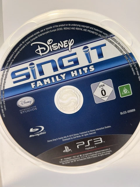 DISNEY SING IT Family Hits PS3 Game 11.75 PicClick AU