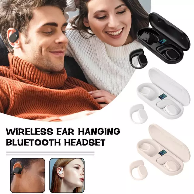 NUOVE cuffie auricolari sospese compatibili con Bluetooth cuffie wireless impermeabili B9O5