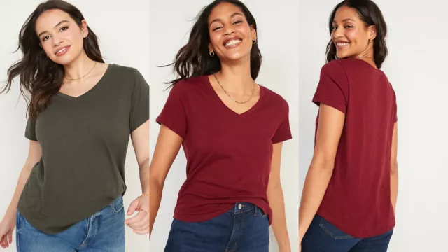 NWT Old Navy Soft EveryWear Slub-Knit V-Neck Tee T-Shirt Shirt for Women XS S XL