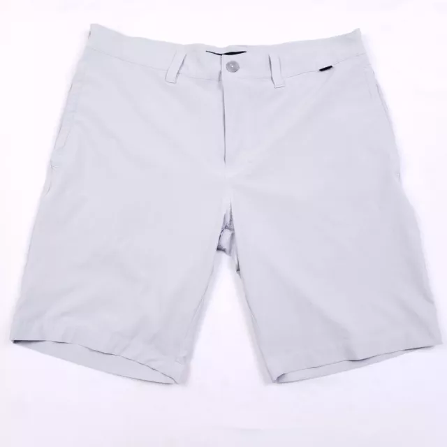 Travis Mathew Golf Chino Shorts Mens 34 Gray Slash Pockets Stretch Performance