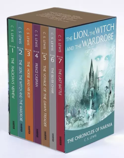 The Chronicles of Narnia Rack Paperback 7-Book Box Set 7 in 1 Box Set C. S Lewis