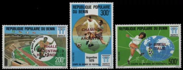 Benin 1978 - Mi-Nr. 138-140 ** - MNH - Fussball / Soccer